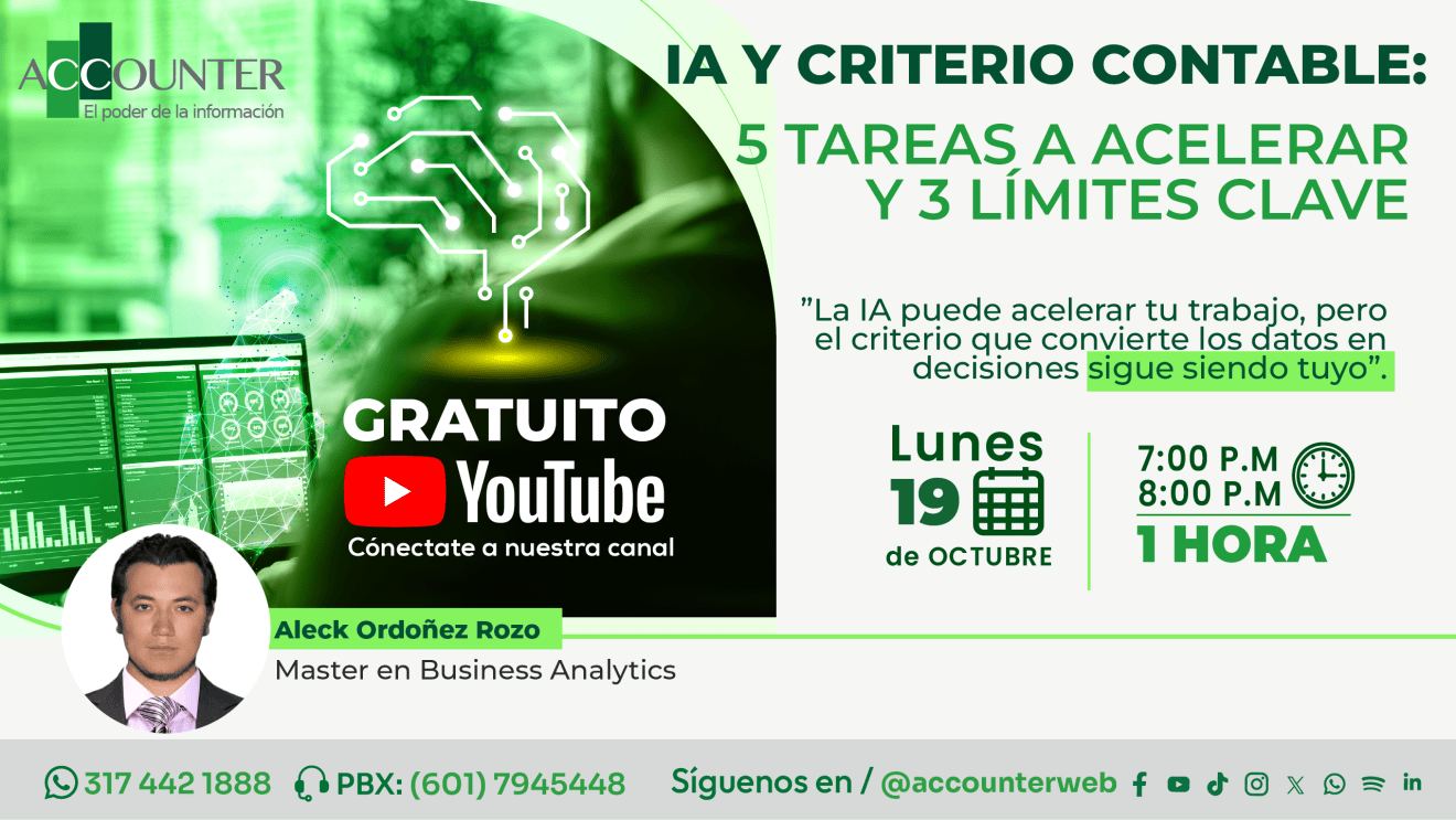 IA y criterio contable: 5 tareas a acelerar y 3 límites clave